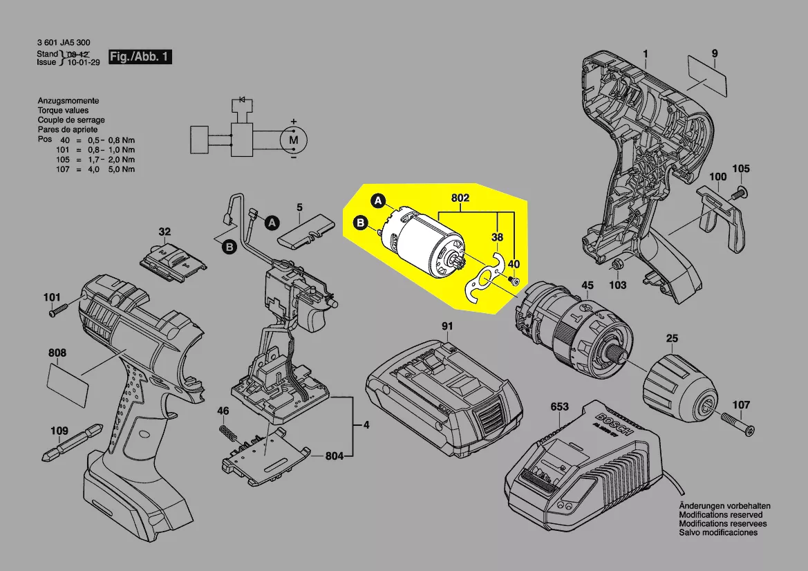 Moteur courant continu réf. 2 609 199 339 BOSCH